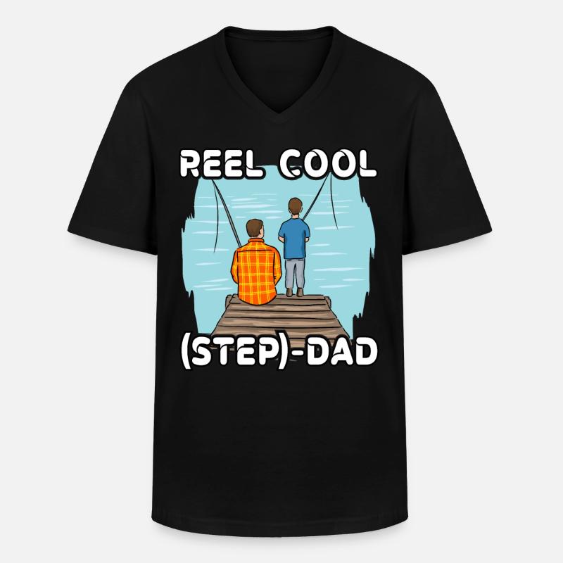 Rolle Cool Stiefvater - Männer-T-Shirt mit V-Ausschnitt - Schwarz