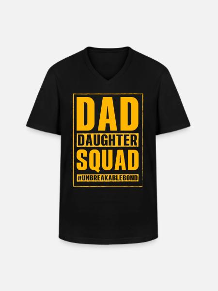 Dad Daughter Squad - Men's V-Neck T-Shirt - black