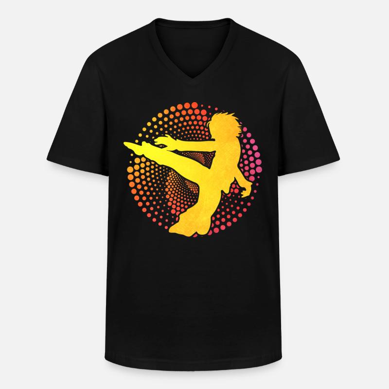 Capoeira - Männer-T-Shirt mit V-Ausschnitt - Schwarz
