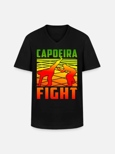 Capoeira Fight - Men's V-Neck T-Shirt - black
