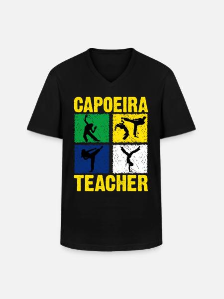 Capoeira-Lehrerin - Männer-T-Shirt mit V-Ausschnitt - Schwarz