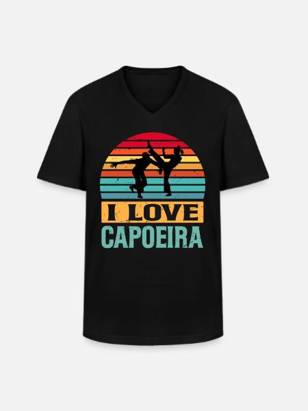 Ich liebe Capoeira - Männer-T-Shirt mit V-Ausschnitt - Schwarz