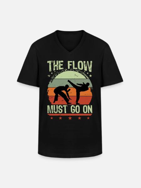 Le Flow doit continuer - T-shirt col V Homme - noir
