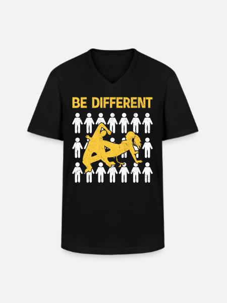 Capoeira Be Different - Men's V-Neck T-Shirt - black
