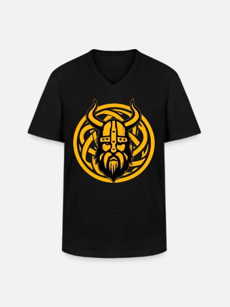 Wikinger - Männer-T-Shirt mit V-Ausschnitt - Schwarz