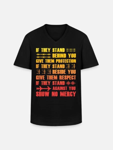 Wikinger-Sprichwort - Männer-T-Shirt mit V-Ausschnitt - Schwarz