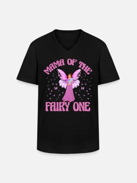 Mama der Fee Eins - Männer-T-Shirt mit V-Ausschnitt - Schwarz