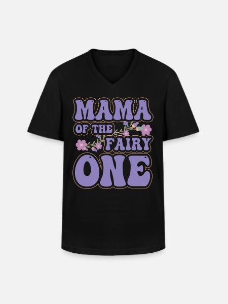 Mama der Fee Eins - Männer-T-Shirt mit V-Ausschnitt - Schwarz