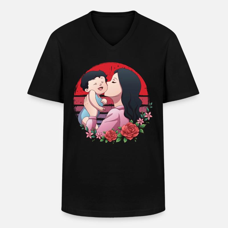 Mama der Fee Eins - Männer-T-Shirt mit V-Ausschnitt - Schwarz