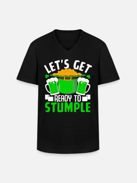 Let's get ready to Stumple - Men's V-Neck T-Shirt - black