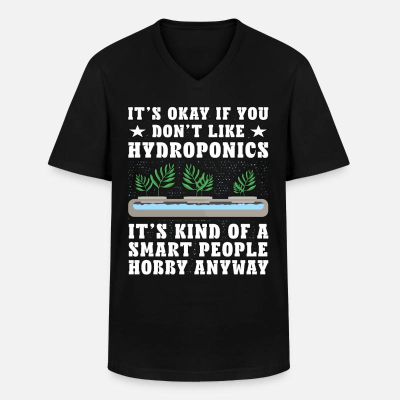 Hydroponik - Männer-T-Shirt mit V-Ausschnitt - Schwarz