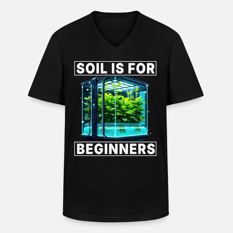 Soil is for Beginners - Men's V-Neck T-Shirt - black