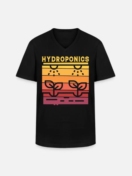 Hydroponics - Men's V-Neck T-Shirt - black