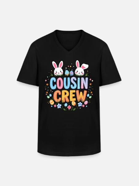 Cousin Crew - Men's V-Neck T-Shirt - black