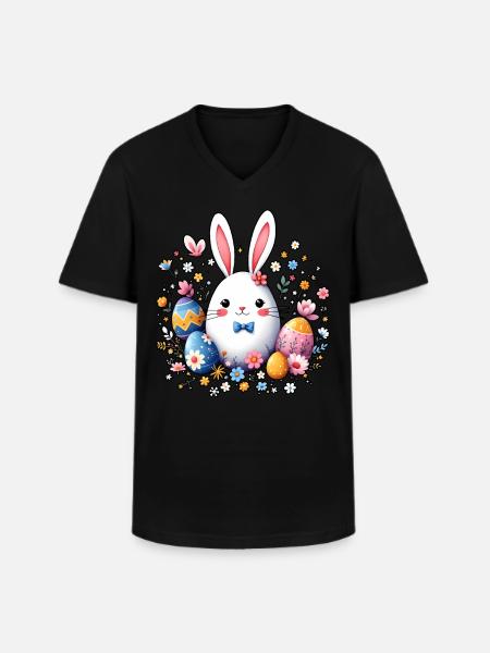 Easter Bunny - Men's V-Neck T-Shirt - black