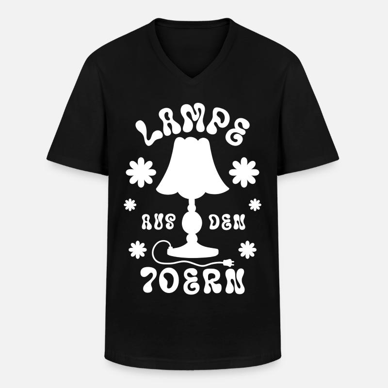 Lampe aus den 70ern - Männer-T-Shirt mit V-Ausschnitt - Schwarz