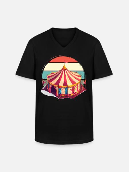 Circus - Men's V-Neck T-Shirt - black
