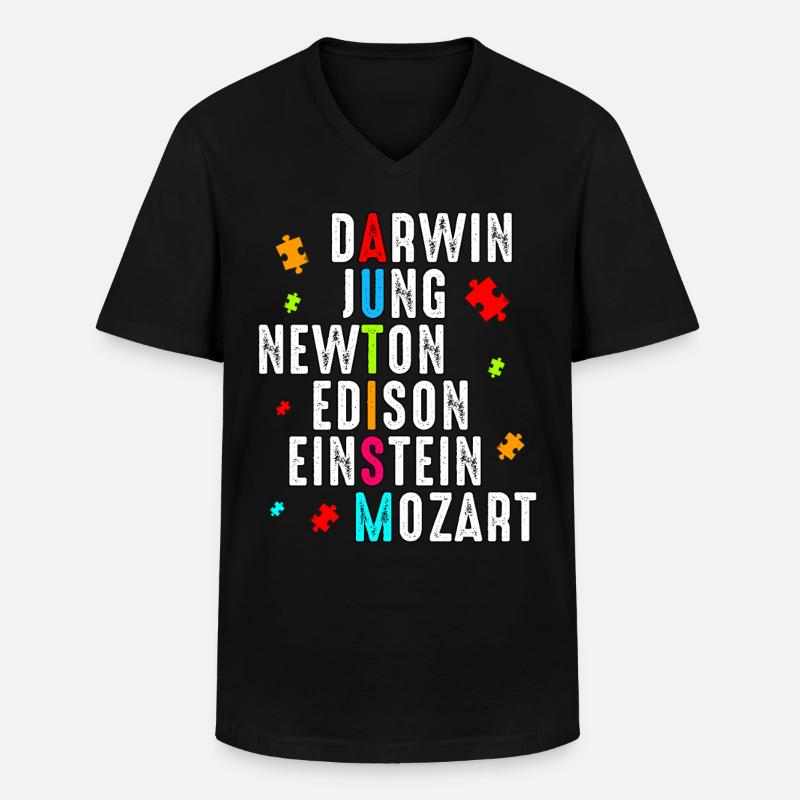 Autismus - Männer-T-Shirt mit V-Ausschnitt - Schwarz