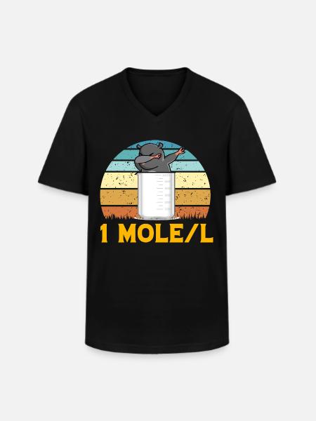 Mole Dabbing - Men's V-Neck T-Shirt - black