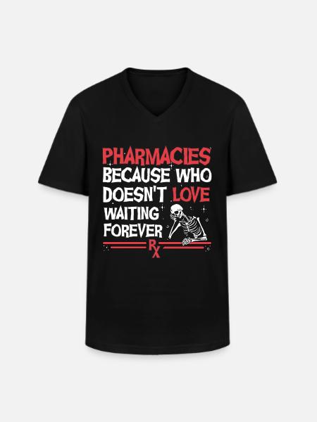 Pharmacy Halloween - Men's V-Neck T-Shirt - black