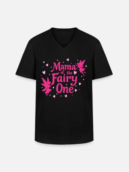 Mama of the fairy One - Men's V-Neck T-Shirt - black