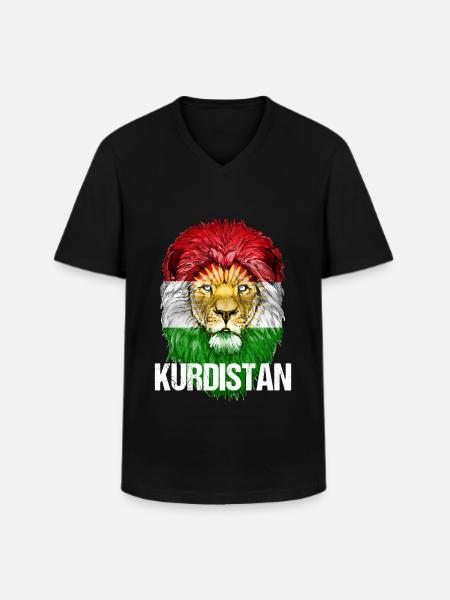 Kurdistan Flag,Kurdistan,Syria,Iraq,Iran,Flag - Men's V-Neck T-Shirt - black