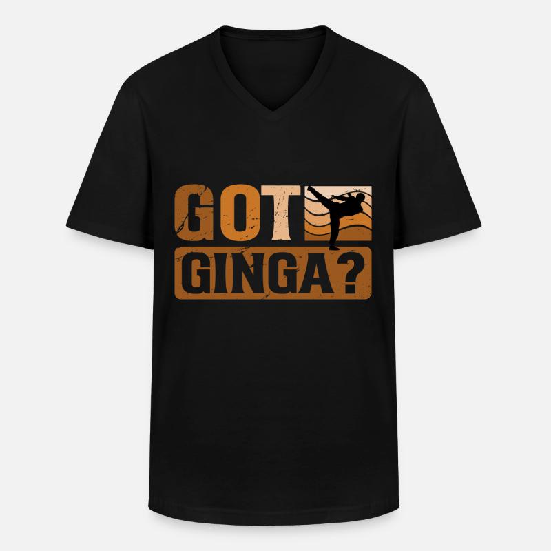Git Ginga? - Men's V-Neck T-Shirt - black