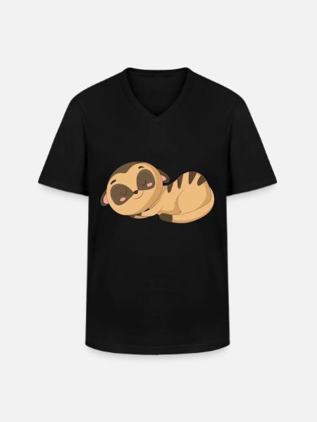 Beau suricate - T-shirt col V Homme - noir