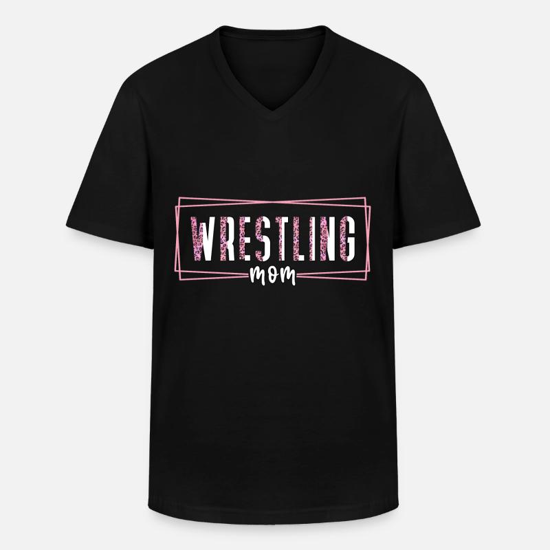 Wrestling Mama - Männer-T-Shirt mit V-Ausschnitt - Schwarz
