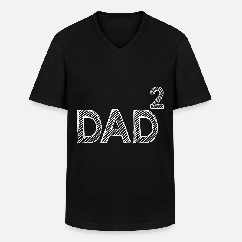 dad 2 - Männer-T-Shirt mit V-Ausschnitt - Schwarz