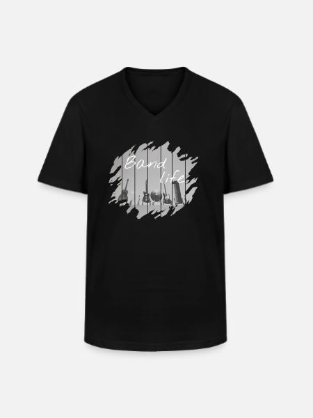 Band - Men's V-Neck T-Shirt - black