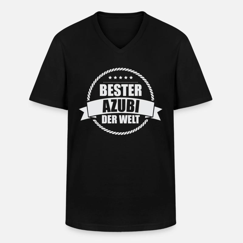 Bester Azubi der Welt - Männer-T-Shirt mit V-Ausschnitt - Schwarz