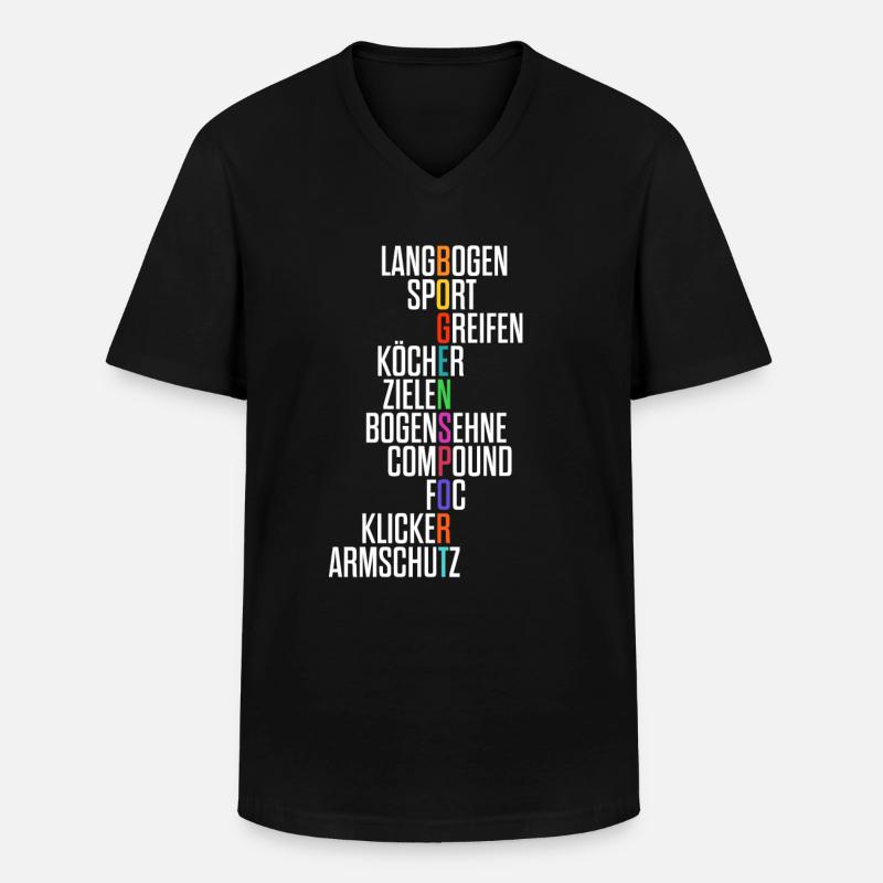 Bogenschießen Feldbogenschießen Langbogen Bogen - Männer-T-Shirt mit V-Ausschnitt - Schwarz