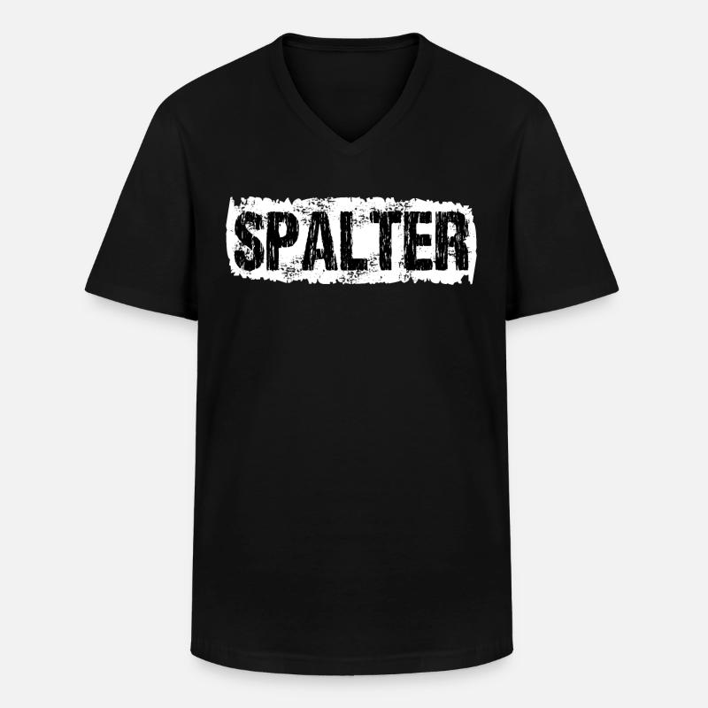 Spalter!!! - Männer-T-Shirt mit V-Ausschnitt - Schwarz