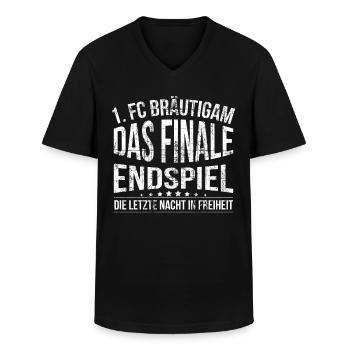 Junggesellenabschied Party Heirat Bräutigam Bier - Männer-T-Shirt mit V-Ausschnitt - Schwarz - Vorne - AI Model Male 178 dark (178cm)