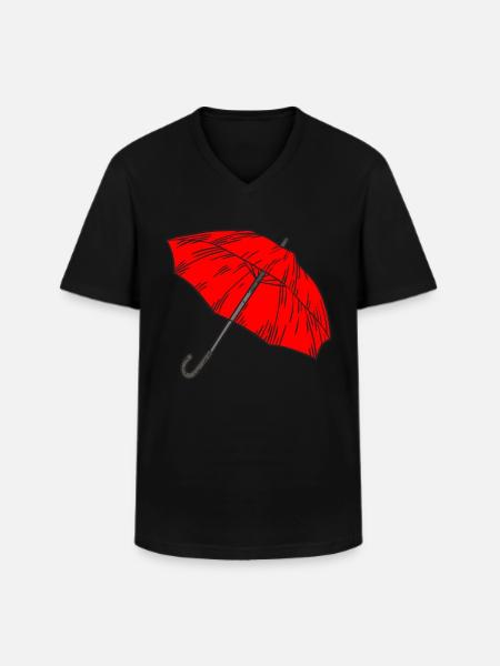 Rode paraplu's Academia paraplu Vintage cool cadeau - Klassiek mannen T-shirt met V-hals - zwart
