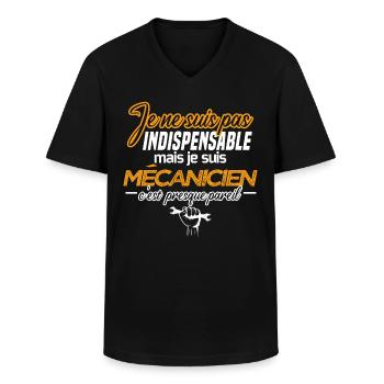 Ich bin nicht unbedingt mechanisch Humor - Männer-T-Shirt mit V-Ausschnitt - Schwarz - Vorne - AI Model Male 178 dark (178cm)