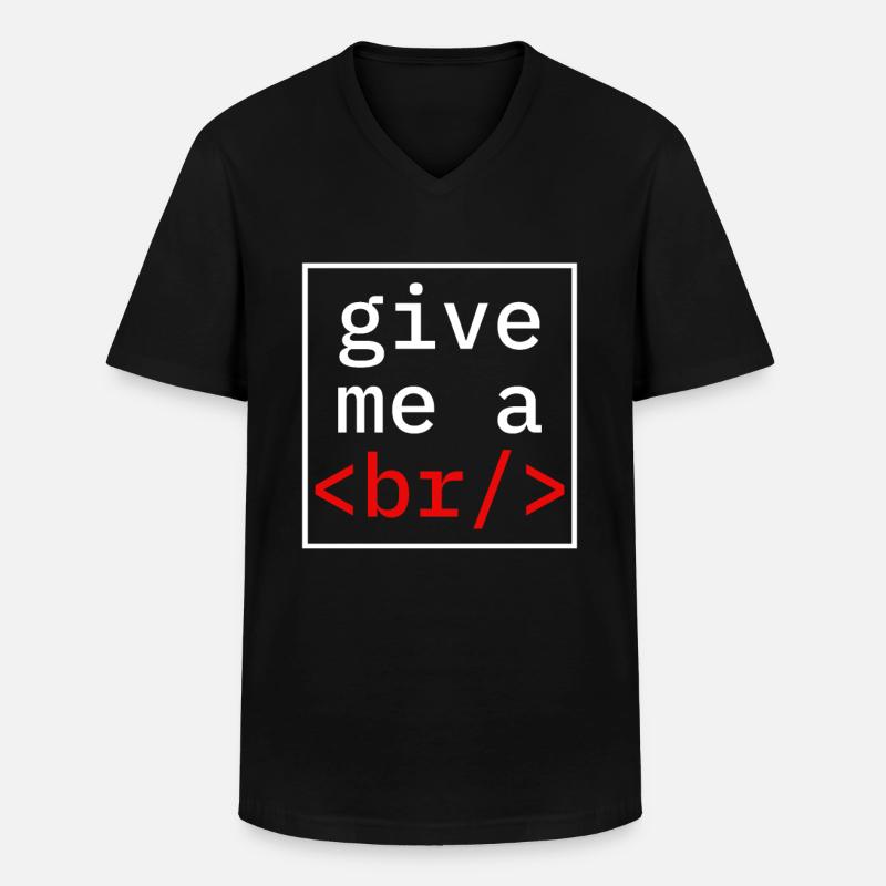 Coder Coding Pause Programmierer - Männer-T-Shirt mit V-Ausschnitt - Schwarz