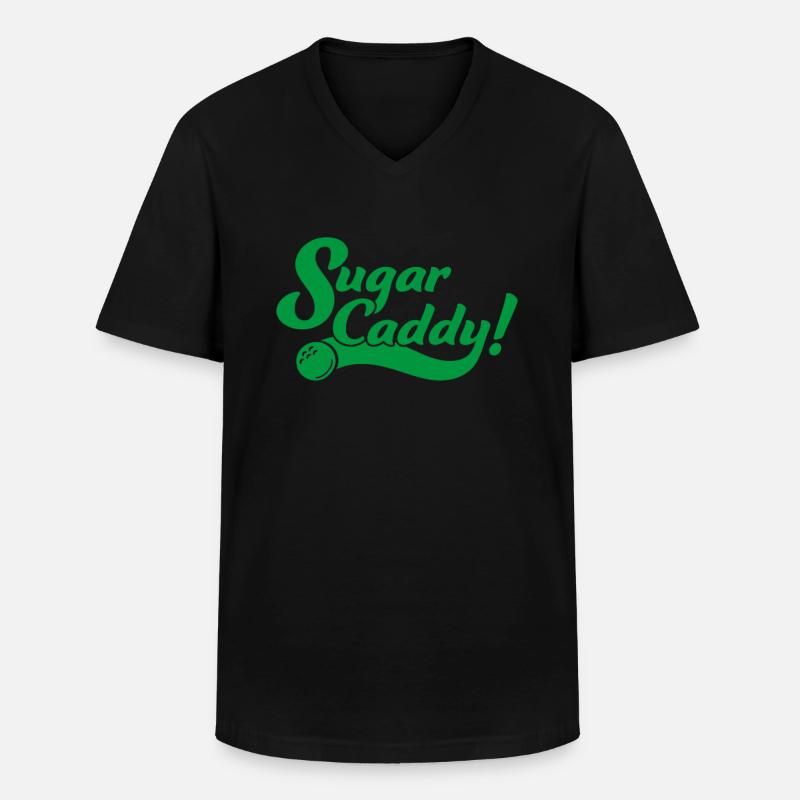 Suagr Caddy Golf Golfplatz - Männer-T-Shirt mit V-Ausschnitt - Schwarz