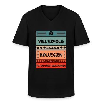 Abschiedsgeschenk Arbeitskollege - Männer-T-Shirt mit V-Ausschnitt - Schwarz - Vorne - AI Model Male 178 dark (178cm)