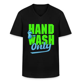 Hand Wash Only Car Detailing - Männer-T-Shirt mit V-Ausschnitt - Schwarz - Vorne - AI Model Male 178 dark (178cm)