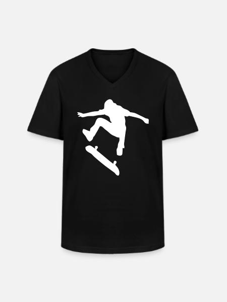 Skater Skateboard Skating - Men's V-Neck T-Shirt - black