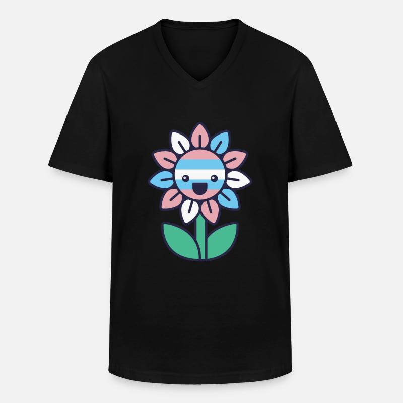 Transgender Genderqueer Trans - Männer-T-Shirt mit V-Ausschnitt - Schwarz