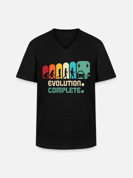 Eauto Electric Car Electric Car - Men's V-Neck T-Shirt - black