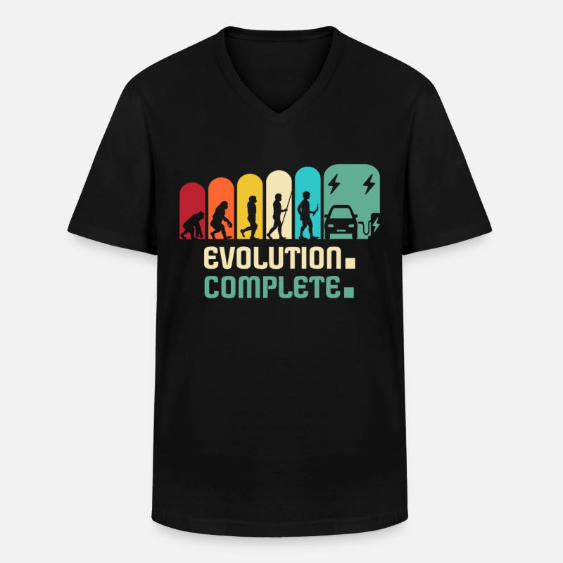 Eauto E-Auto Elektroauto - Männer-T-Shirt mit V-Ausschnitt - Schwarz