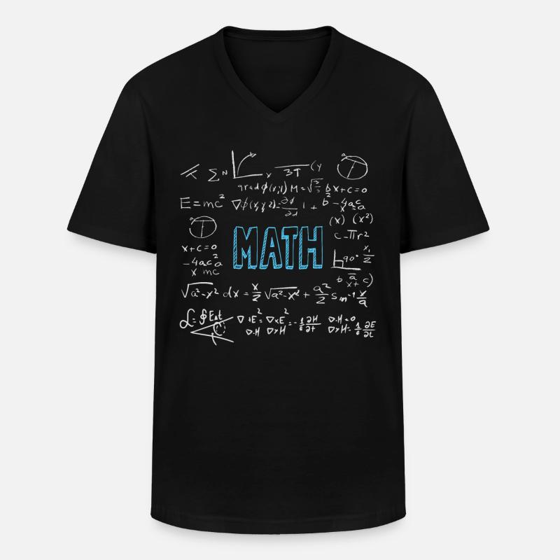 Math formulas mathematics - Men's V-Neck T-Shirt - black