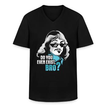 Philosophie Descartes Philosophie Student - Männer-T-Shirt mit V-Ausschnitt - Schwarz - Vorne - AI Model Male 178 dark (178cm)