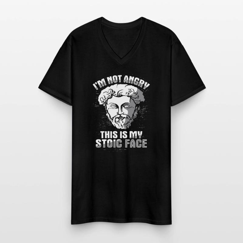 Stoic philosopher Marcus Aurelius Stoic Men's V-Neck T-Shirt