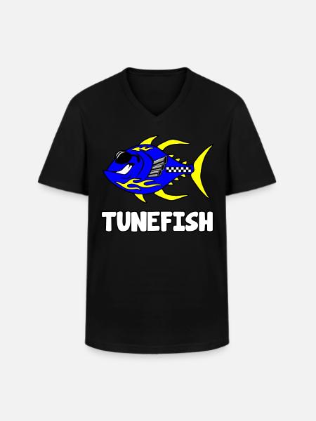 Tunefish - Männer-T-Shirt mit V-Ausschnitt - Schwarz