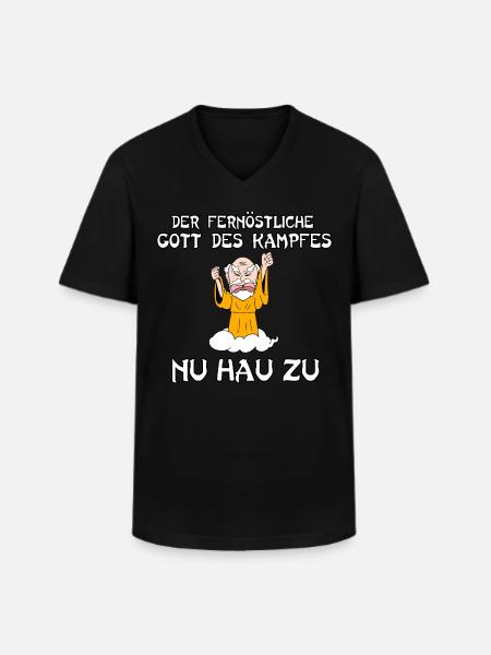 Nu hau zu - Männer-T-Shirt mit V-Ausschnitt - Schwarz